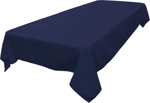 Vista 156 de LA Linen Mantel rectangular lavable de popelín de poliéster, resistente a las manchas y a las arrugas, cubierta de mesa 60x84, mantel de tela