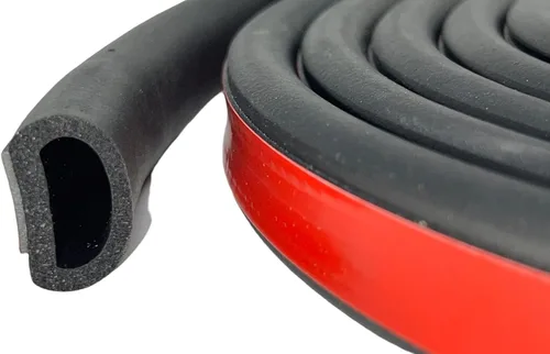 Vista 5 de ESI D Shaped EPDM Foam Rubber Multi-Use Seal - Made in USA - (.687 Inch Height, .875 Inch Width, 25FT Length) Weather Stripping with Thin 93015