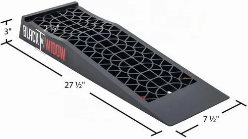 Vista 3 de Discount Ramps 6009-v2 Servicio de rampas de plástico de automóviles, 2 unidades Gato de bajo perfil, ajuste debajo para facilitar la elevación