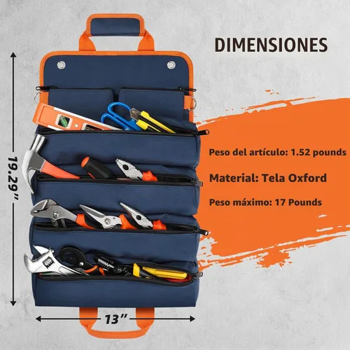 Vista 3 de Bolsa de herramientas resistente para regalo, para hombres, papás, mecánico