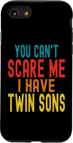 Vista 18 de Vintage You Can't Scare Me I Have Twin Sons Parent Parenting Case for iPhone 16