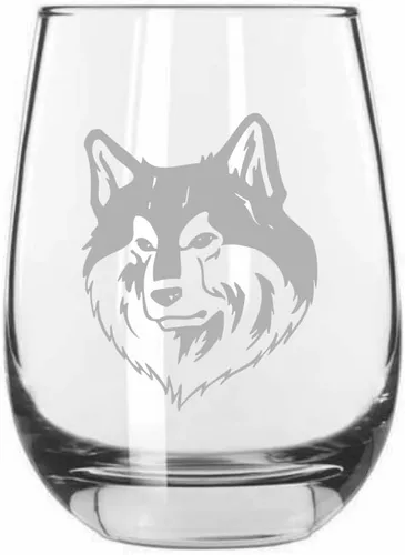 Vista 525 de Shar Pei (chino) - Vaso de vino sin tallo grabado para perro, 15.25 onzas