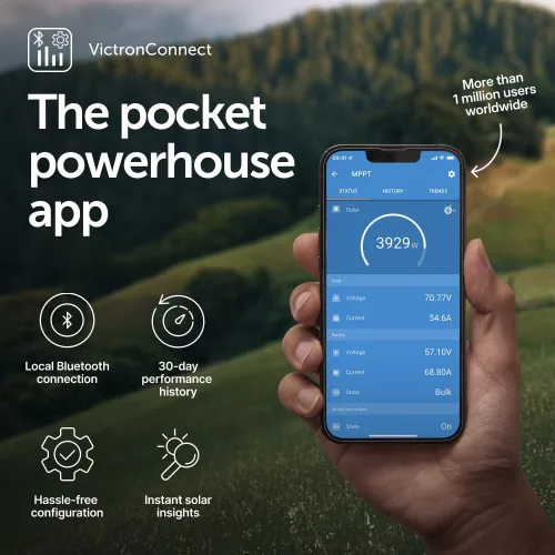 Vista 5 de Victron Energy SmartSolar MPPT Controlador de carga solar (Bluetooth) - Controladores de carga para paneles solares - 100V, 50 amperios, 12/24