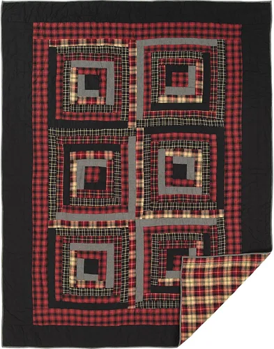Vista 4 de VHC Brands Cumberland - Juego de accesorios de ropa de cama de algodón cambray, estilo rústico, prelavado, tamaño individual, color rojo chile