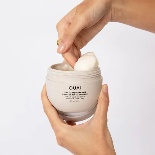 Vista 5 de OUAI Juego de champú, acondicionador y mascarilla de tratamiento para cabello fino, voluminizadora, fortalecedora, reparadora, 3