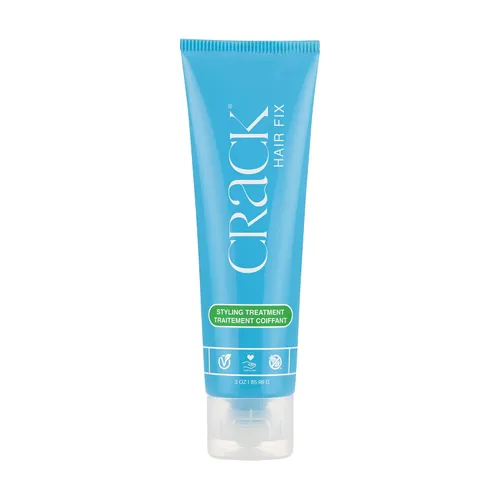 Vista 9 de Crack Hair Fix - Crema para peinar multitarea, antiencrespamiento, sin enjuague, con protección contra la humedad, cloro, tratamientos térmicos