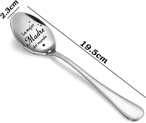 Vista 3 de Cuchara de café grabada, regalo para mamá, regalo del día de la madre, regalo de cumpleaños, regalo de Año Nuevo para madre, regalo para la mejor