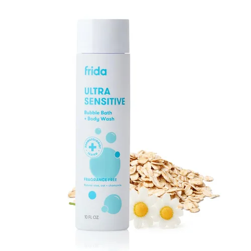 Vista 7 de Frida Baby Eucalipto Vapor Baño de Burbujas y Jabón para Cuerpo para Bebés y Niños + Jabón para Cuerpo para Niños Pequeños y Bebés