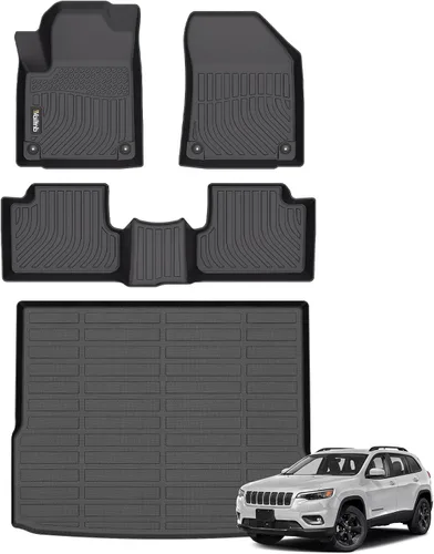 Vista 206 de Tapetes de piso para todo clima y forro de carga con respaldo para Chevrolet Suburban de 7 asientos 2021-2025 / GMC Yukon XL de 7 asientos