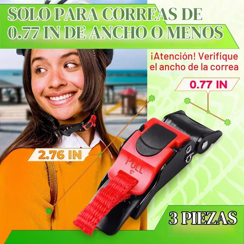 Vista 2 de Kit de hebilla de liberación rápida para casco de motocicleta, correas de hasta 0.77 pulgadas
