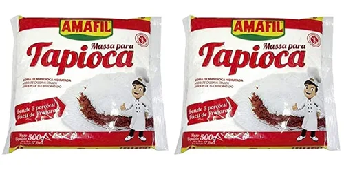 Vista 2 de Harina de tapioca Amafil 17.64 oz Massa Para Tapioca (17.6oz) (paquete de 2)