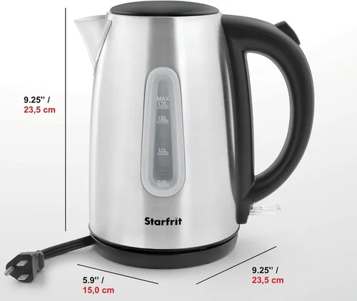 Vista 2 de Starfrit Hervidor eléctrico - 1.7L - Ventana de nivel de agua - Apagado automático - 1500W