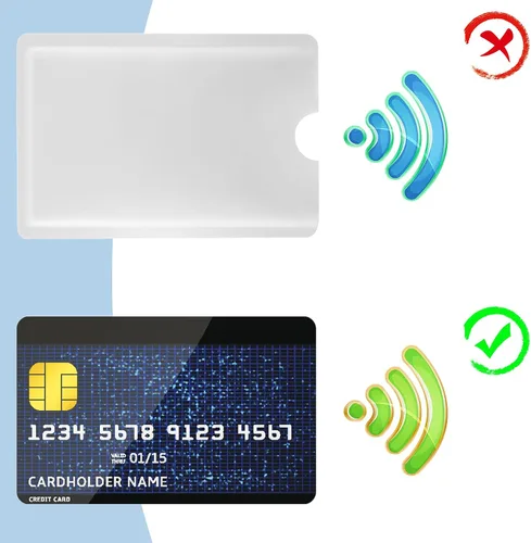 Vista 6 de Ouligay 10 fundas RFID para tarjetas de crédito con bloqueo RFID, fundas RFID para tarjetas de crédito, fundas RFID para tarjetas de crédito, fundas