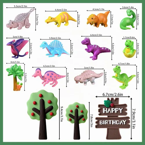 Vista 4 de Decoración de dinosaurio para tartas de cumpleaños