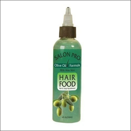 Vista 4 de Salon Pro Hair Food, aceite de coco con almendras y aceite de oliva, 4 onzas