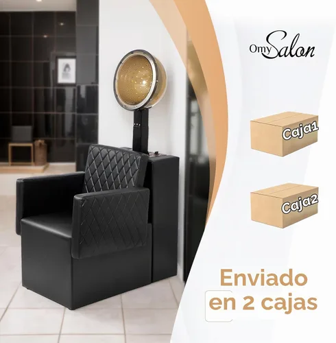 Vista 8 de OmySalon Sillas secadoras para salón, silla profesional de secador de pelo apta para secadora con capucha, asiento extra ancho, muebles