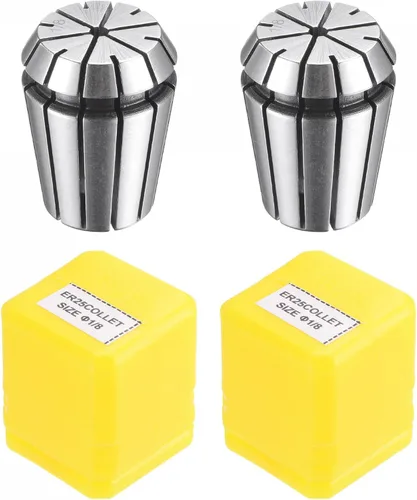 Vista 10 de uxcell ER25 Spring Collet 1/2" Chuck para máquina de grabado CNC Torno herramienta de fresado 2 unids