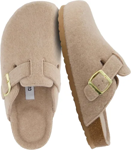 Vista 15 de CUSHIONAIRE - Zuecos Hana para mujer, cómodos zuecos de gamuza vegana, zapatos sin cordones con plantilla de corcho y soporte de arco, espuma
