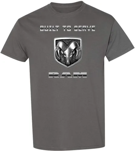 Vista 3 de Construido para servir Guts and Glory RAM, RAM Trucks Logo Camisas, Dodge Trucks Camiseta para hombre