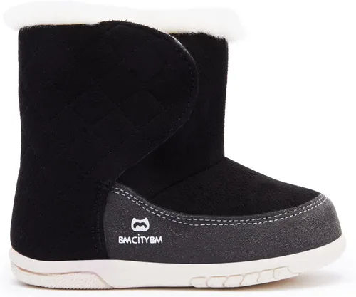 Vista 3 de BMCiTYBM Botas de nieve para bebés, niños y niñas, zapatos cálidos de invierno, zapatos ligeros al aire libre para bebés de 6, 9, 12, 18, 24 meses