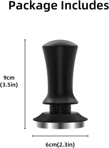 Vista 8 de Mcbazel Tamper de café expreso de 2.087 in, manipulador de café barista prémium con resorte de 25 libras, base de acero inoxidable 100%