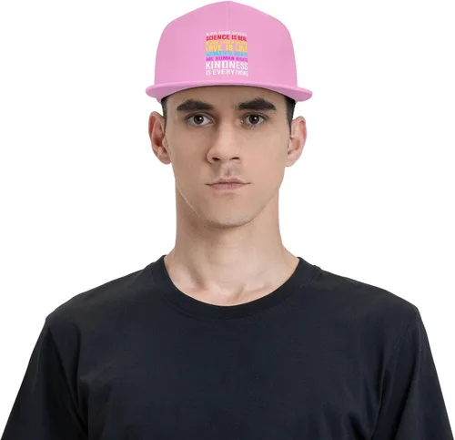 Vista 25 de Pride Flag in This House We Believe Science is Real Black Lives Matter Baseball Hats for Men Dad Hat,Black