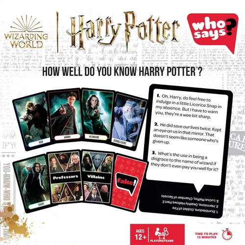 Vista 2 de Who Says Juego de cartas Edición Harry Potter