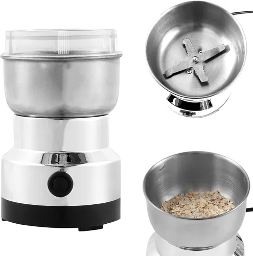 Vista 8 de Molinillo de café eléctrico de molienda rápida, mini molinillo de especias con cuchillas, molinillo de café de 10.1 fl oz, molinillo de café de un