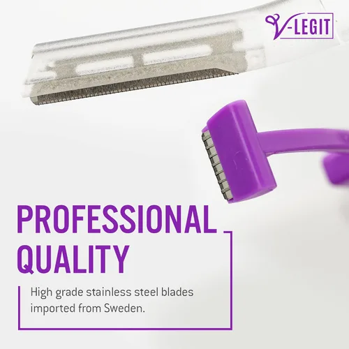 Vista 6 de Dermaplaning Tools - Maquinilla de afeitar facial exfoliante Dermaplane para mujeres y hombres afeitadora para exfoliar refrescar la piel Peach Fuzz