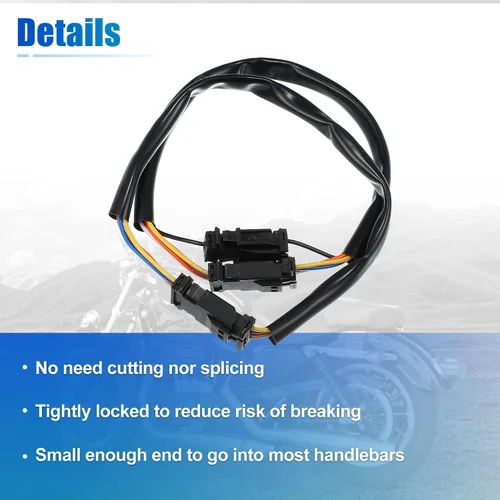 Vista 4 de X AUTOHAUX Arnés de extensión de cable de circuito de bus CAN para manillar de 10 pulgadas para Harley Davidson Softail Dynas Electra Glide Road