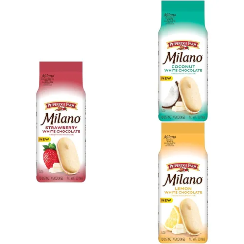 Vista 11 de Pepperidge Farm Milano - Galletas con sabor a coco y chocolate blanco, bolsa de 7 onzas