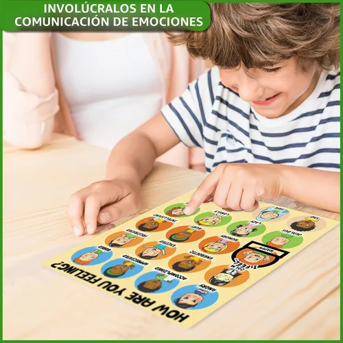 Vista 7 de L Learning Toy Boxes Tabla magnética de sentimientos y emociones para niños How I Am Feeling Emotion Imanes Feeling Poster Daily Mood Behavior Chart