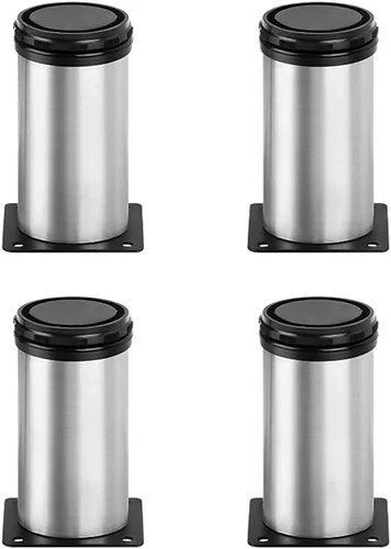 Vista 10 de Patas de acero inoxidable para muebles, patas ajustables de metal para escritorio, mesa de oficina para el hogar, proyectos de bricolaje, soporte