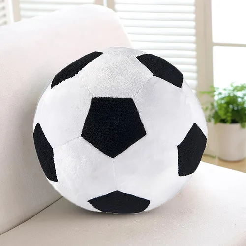 Vista 9 de Almohada de felpa acogedora Basketabll suave rellena con forma de bola deportiva, cojín grueso y redondo para decoración de sofá, habitación