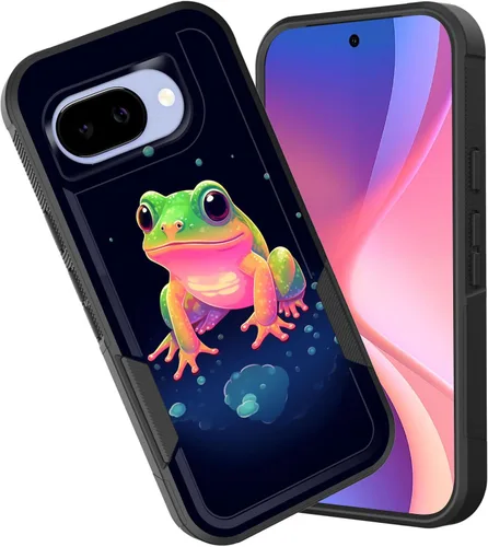 Vista 137 de Funda para Pixel 6A, funda híbrida de doble capa resistente a prueba de golpes de policarbonato duro de silicona suave TPU para Google Pixel 6A