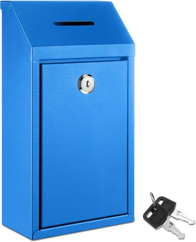 Vista 19 de Yaocom Caja de Recolectión de Donaciones de Efectivo de Metal Caja de Sugerencias Segura con Cerradura Montada en la Pared Buzón de Entrega