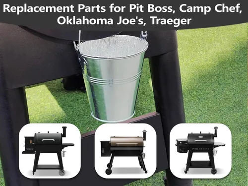 Vista 3 de Piezas de repuesto desechables de aluminio para cubo de grasa para Pit Boss 67292, Camp Chef, Oklahoma Joe's 9518545P06, Rec Tec, Traeger