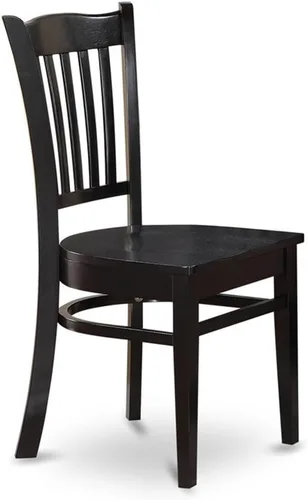 Vista 3 de East West Furniture ESGR3-BCH-W Eden - Juego de muebles de habitación de 3 piezas contiene una mesa de comedor redonda con pedestal y 2 sillas