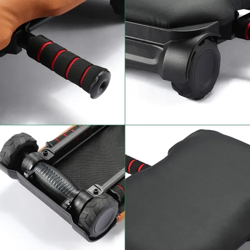 Vista 2 de Rueda abdominal de rebote automático con 4 ruedas Ab Roller Wheel Abdominal Trainer Plank Ab Roller Wheel para entrenamiento de núcleo