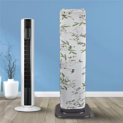 Vista 6 de NICENEEDED 2 fundas protectoras de poliéster para ventilador de torre a prueba de polvo, fundas protectoras para ventilador de torre lavables