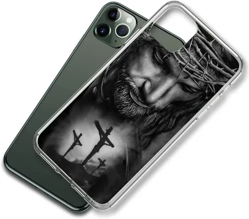 Vista 2 de Funda de teléfono para iPhone 11, Jesús Clear Case Funda de plástico