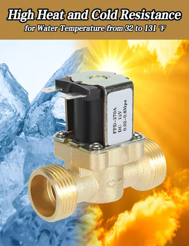 Vista 5 de Válvula de cierre de agua eléctrica normalmente cerrada, válvula magnética de solenoide eléctrico de latón, válvula de interruptor de entrada