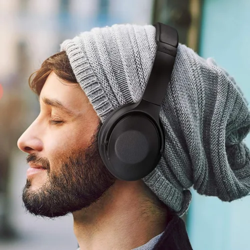 Vista 6 de Rosewill Auriculares inalámbricos Bluetooth con cancelación activa de ruido, auriculares inalámbricos ANC sobre la oreja ideales para viajes