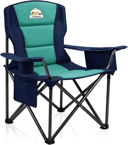 Vista 20 de Sillas de campamento de gran tamaño, paquete de 2 – Silla de campamento plegable resistente de 450 libras, sillas plegables para exteriores anchas