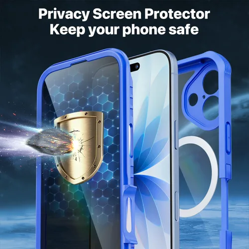 Vista 49 de CENHUFO Funda de privacidad para iPhone 11 Pro, funda de cuerpo completo con protector de pantalla de privacidad de vidrio templado 9H integrado