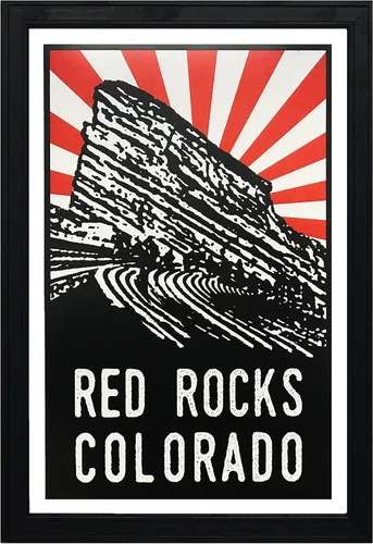 Vista 8 de Rocas Rojas Colorado Art (azul)