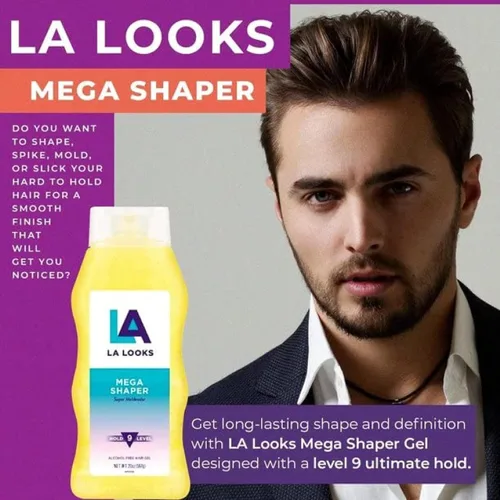 Vista 3 de La Looks Gel #9 Mega Mega de 20 onzas (amarillo) (20.0 fl oz) (paquete de 6)