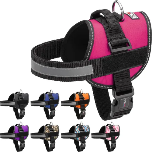 Vista 20 de Dogline Arnés para perro, chaleco reflectante ajustable sin tirones con asa para caminar, entrenar, transpirable, arnés sin estrangulamiento