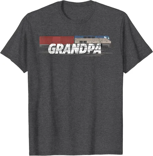 Vista 54 de RC Model Train Shirt Grandpa Train Boxcar HO Scale T-Shirt Negro