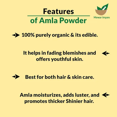 Vista 2 de Amla en polvo orgánico para piel y cabello (14.11 oz), polvo natural, hidrata y nutre el cabello y la piel, sin productos químicos, sin